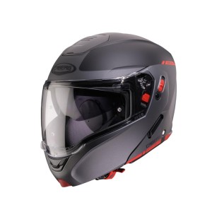 CABERG KASK SZCZĘKOWY FLIP-UP MODEL HORUS X RAY CZARNY MAT/SZARY/CZERWONY FLUO ROZMIAR L