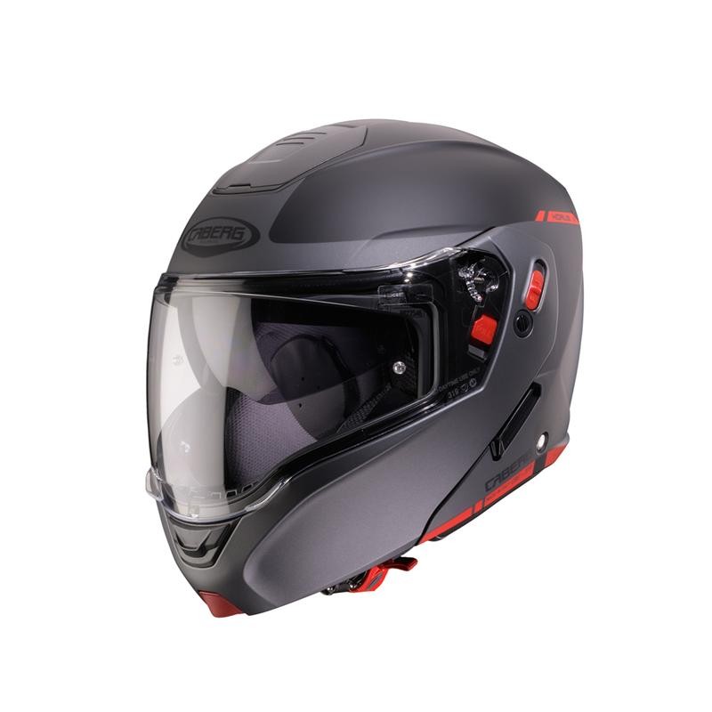 CABERG KASK SZCZĘKOWY FLIP-UP MODEL HORUS X RAY CZARNY MAT/SZARY/CZERWONY FLUO ROZMIAR L