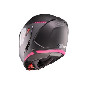 CABERG KASK SZCZĘKOWY FLIP-UP MODEL HORUS X RAY CZARNY MAT/SZARY/FUKSJA (INTENSYWNY ODCIEŃ RÓŻOWEGO) ROZMIAR M