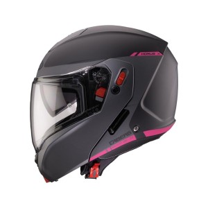 CABERG KASK SZCZĘKOWY FLIP-UP MODEL HORUS X RAY CZARNY MAT/SZARY/FUKSJA (INTENSYWNY ODCIEŃ RÓŻOWEGO) ROZMIAR S