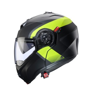 CABERG KASK SZCZĘKOWY FLIP-UP MODEL DUKE EVO INDY KOLOR SZARY/CZARNY/ŻÓŁTY FLUO ROZMIAR M (PINLOCK W ZESTAWIE)