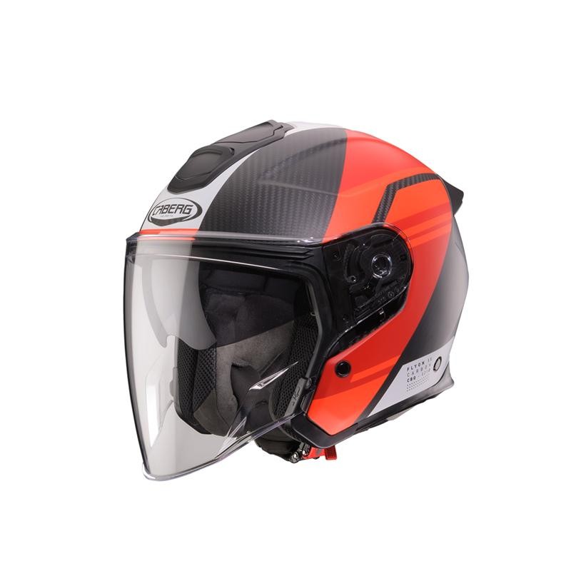 CABERG KASK OTWARTY JET OTWARTY FLYON II CARBON ADDICT CZARNY MAT/CZERWONY ROZMIAR M