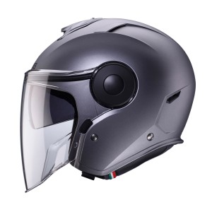 CABERG KASK OTWARTY JET Z BLENDĄ MODEL SOHO SOLID KOLOR SZARY MAT - GUNMETAL ROZMIAR XXL