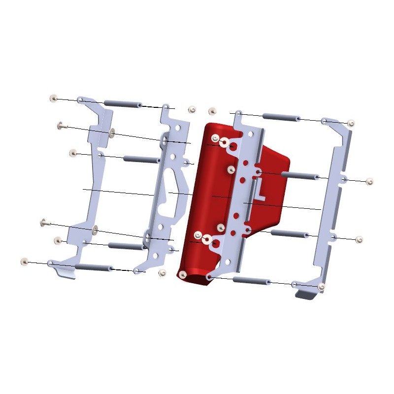 CROSSPRO NOWOŚĆ OSŁONY CHŁODNICY ALUMINIOWE MODEL LIGHT ICE (DO MOTOCYKLA Z WENTYLATOREM) KTM 125 SX \'20-\'22, EXC 250/300 \'19