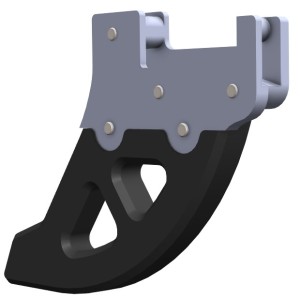 CROSSPRO NOWOŚĆ OSŁONA TARCZY HAMULCOWEJ TYŁ Z TWORZYWA DTC I ALUMINIUM PASUJE DO: HUSQVARNA TE/FE 150/501 \'22-\'24, GASGAS MC/