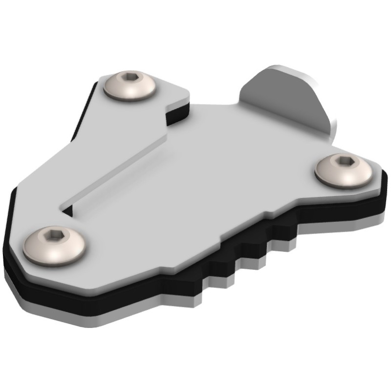 CROSSPRO NOWOŚĆ POSZERZENIE STOPKI BOCZNEJ DUCATI DESERTX \'22-\'24 KOLOR SREBRNY/CZARNY