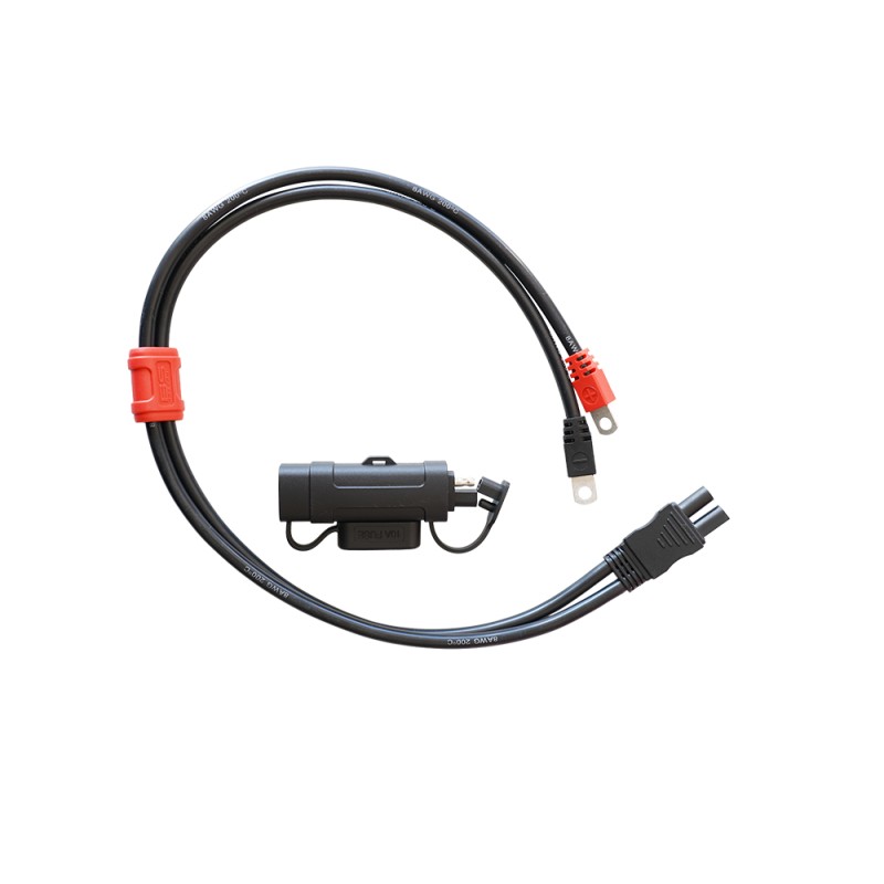 BS 2026/01 PRZEWÓD DO PODŁĄCZENIA ŁADOWARKI BS LUB URZĄDZENIA ROZRUCHOWEGO POWER BOX MAX Z BEZPIECZNIKIEM 10A ORAZ ZŁĄCZEM SAE (