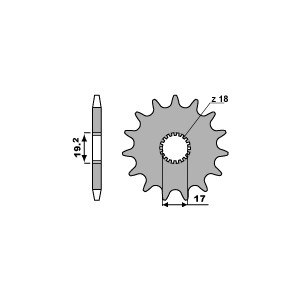 PBR ZĘBATKA PRZEDNIA 515 12 GARELLI 50 \'86-\'91 (ŁAŃC.415) (MADE IN ITALY)