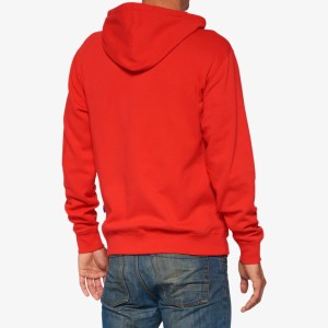 100 PROCENT BLUZA NA ZAMEK OFFICIAL ZIP HOODIE FLEECE RED KOLOR CZERWONY ROZMIAR XL