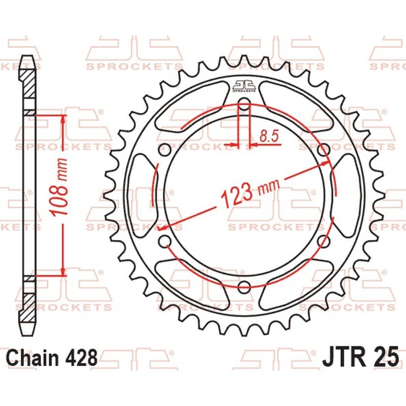 JT ZĘBATKA TYLNA 4606 58 APRILIA RS / REPLICA / TUONO \'21-\'23 (460658JT) (ŁAŃC. 428)