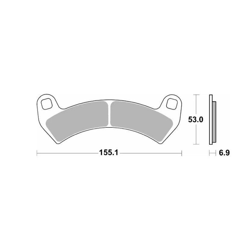 SBS NOWOŚĆ KLOCKI HAMULCOWE KH680 OFF-ROAD SINTER KOLOR ZŁOTY PRZÓD POLARIS RZR XP/XP4/PRO TURBO \'16 -