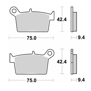 SBS NOWOŚĆ KLOCKI HAMULCOWE KH697 STREET STANDART CERAMIC TYŁ SWM ACE OF SPADES \'18-\'21, RS R \'18-\'20 KOLOR CZARNY