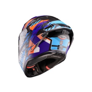 CABERG KASK INTEGRALNY Z BLENDĄ MODEL DRIFT EVO II NOBO CZARNY MAT/CZERWONY FLUO/NIEBIESKI KOLOR ROZMIAR XS