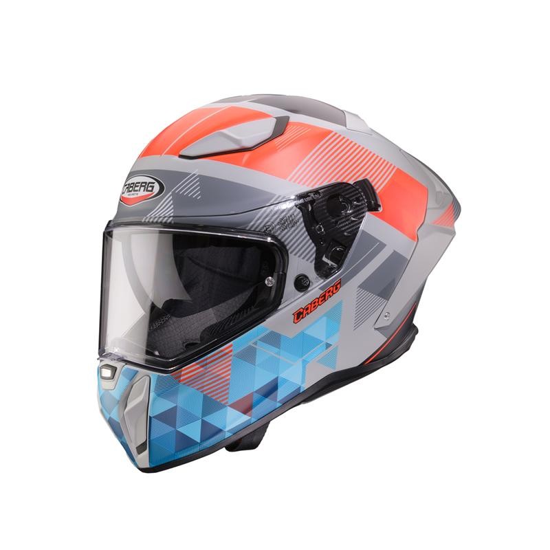 CABERG KASK INTEGRALNY Z BLENDĄ MODEL DRIFT EVO II PRISM KOLOR SZARY/CZERWONY FLUO/NIEBIESKI MAT ROZMIAR L