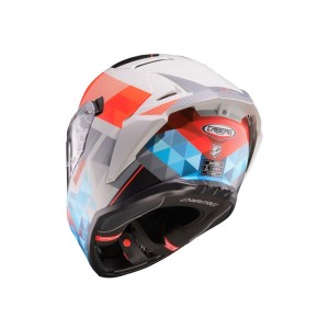 CABERG KASK INTEGRALNY Z BLENDĄ MODEL DRIFT EVO II PRISM KOLOR SZARY/CZERWONY FLUO/NIEBIESKI MAT ROZMIAR XL