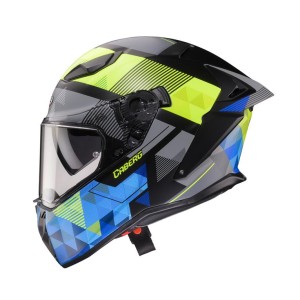 CABERG KASK INTEGRALNY Z BLENDĄ MODEL DRIFT EVO II PRISM KOLOR CZARNY/ŻÓŁTY FLUO/NIEBIESKI MAT ROZMIAR M