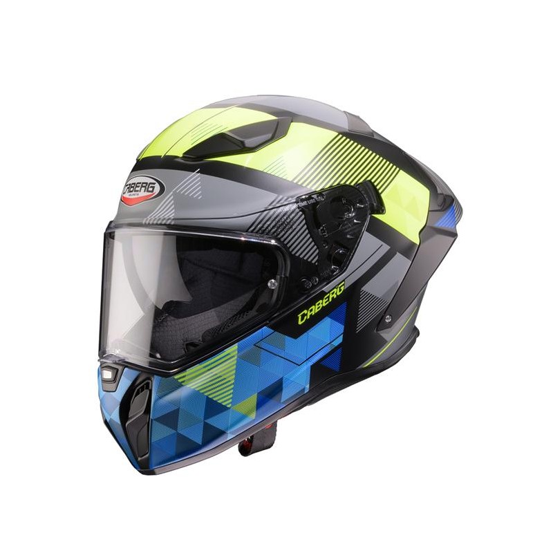 CABERG KASK INTEGRALNY Z BLENDĄ MODEL DRIFT EVO II PRISM KOLOR CZARNY/ŻÓŁTY FLUO/NIEBIESKI MAT ROZMIAR XL