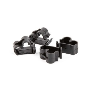 AWORKX UCHWYTY / MOCOWANIA PRZEWODÓW KTM / HUSQVARNA / GASGAS (KOMPLET - 4 SZTUKI) KOLOR CZARNY