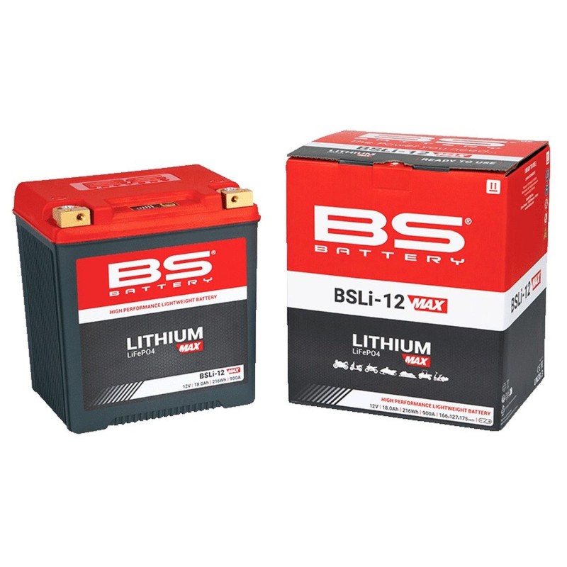 BS 2026/03 AKUMULATOR LITOWO-JONOWY ZE WSKAŹNIKIEM NAŁADOWANIA LIFEPO4 BSLI-12 MAX (166X127X175) (12,8V, 900A, 216WH, 18AH) (YTX
