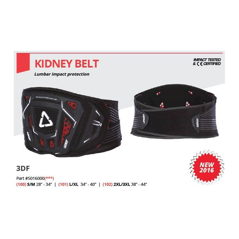LEATT PAS NERKOWY KIDNEY BELT 3DF 3.5 BLACK KOLOR CZARNY ROZMIAR S/M
