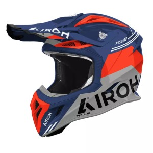 AIROH KASK CROSS / ENDURO / ATV / QUAD AVIATOR ACE 2 FURY CERULEAN GLOSS KOLOR NIEBIESKI/SZARY/POMARAŃCZOWY ROZMIAR L