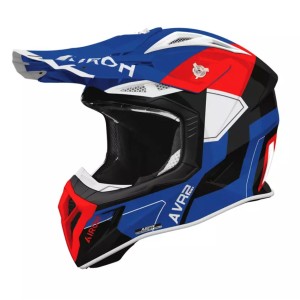 AIROH KASK CROSS / ENDURO / ATV / QUAD AVIATOR ACE 2 SHIELD BLUE RED GLOSS KOLOR CZARNY/NIEBIESKI/CZERWONY ROZMIAR S
