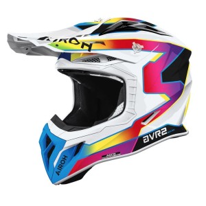 AIROH KASK CROSS / ENDURO / ATV / QUAD AVIATOR ACE 2 SUNRISE GLOSS KOLOR NIEBIESKI/BIAŁY/CZERWONY ROZMIAR S
