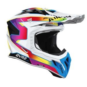 AIROH KASK CROSS / ENDURO / ATV / QUAD AVIATOR ACE 2 SUNRISE GLOSS KOLOR NIEBIESKI/BIAŁY/CZERWONY ROZMIAR S