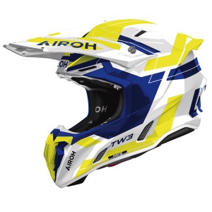AIROH KASK CROSS / ENDURO / ATV / QUAD TWIST 3 DYNASTY BLUE YELLOW GLOSS KOLOR ŻÓŁTY/NIEBIESKI/BIAŁY ROZMIAR L