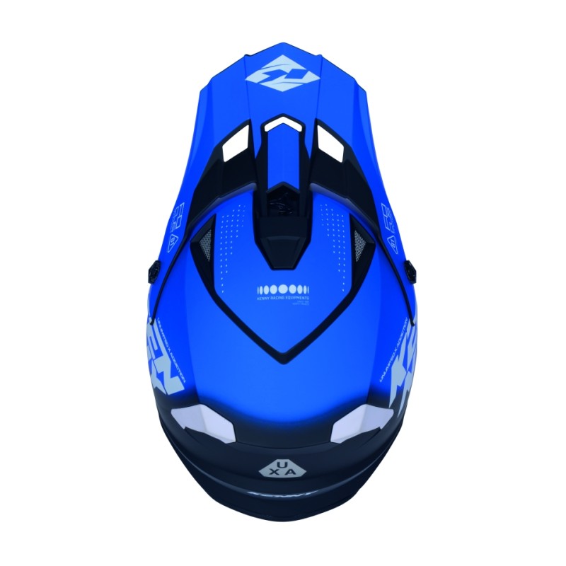 KENNY RACING CZĘŚCI ZAMIENNE DASZEK DO KASKU TRACK GRAPHIC FOCUS BLUE