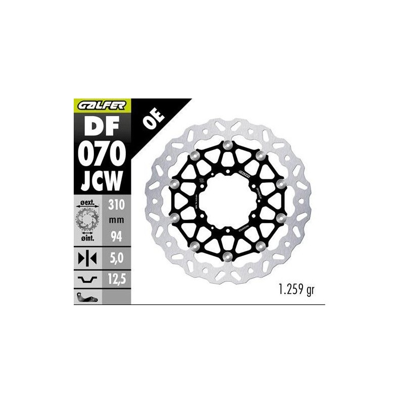 GALFER TARCZA HAMULCOWA PRZÓD HONDA CBR 600 RR \'03-\'17; CBR 1000 RR \'04-\'05; CB 1000 R \'08-\'17; CB 1300 F/S \'05-; CTX 130