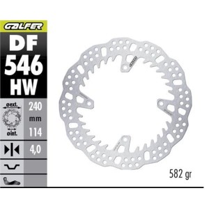 GALFER TARCZA HAMULCOWA TYŁ DUCATI DESMO 450MX \'24-\'26 (240X114X4MM) SHARK ENDURO MX