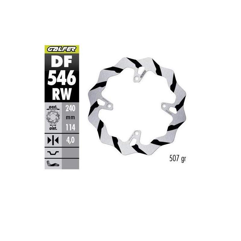 GALFER TARCZA HAMULCOWA TYŁ DUCATI DESMO 450MX \'24-\'26 (240X114X4MM) W GROOVED ENDURO MX