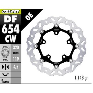 GALFER TARCZA HAMULCOWA PRZÓD CF MOTO MT 450 \'24- (FLOATING) (320X119X4,5MM)