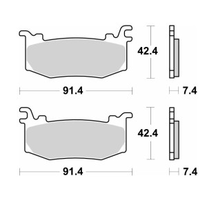 SBS KLOCKI HAMULCOWE KH RACING DUAL SINTER KOLOR ZŁOTY TARCZA LEWA PRZÓD APRILIA RSV4 FACTORY, DUCATI PANIGALE, KTM RC-R \'25- (