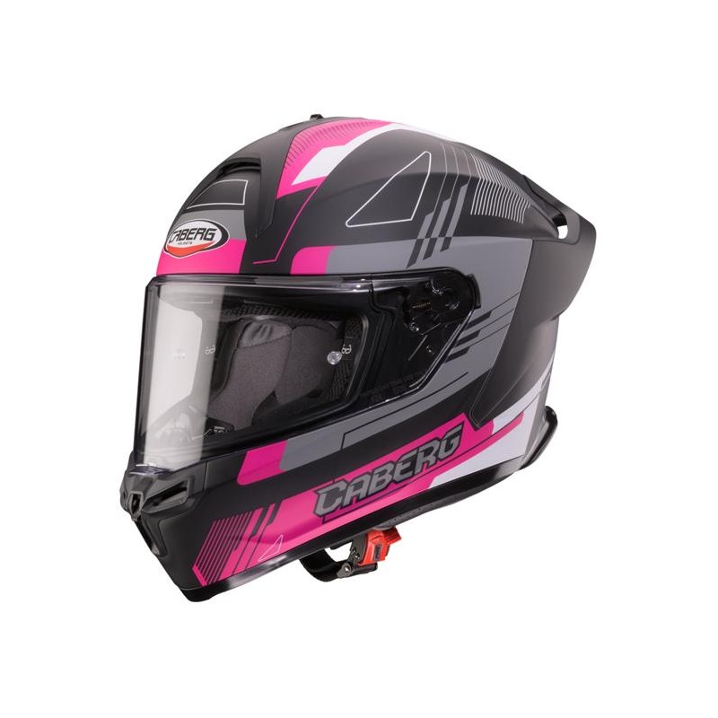 CABERG KASK INTEGRALNY ROXTER COLT KOLOR CZARNY MAT/BIAŁY/FUKSJA (INTENSYWNY ODCIEŃ RÓŻOWEGO) ROZMIAR S