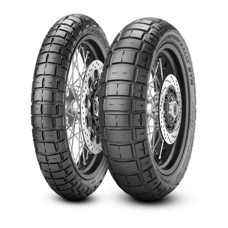 PIRELLI KOMPLET OPON (2803600/25) 120/70R19 SCORPION RALLY STR 60V TL M/C M+S PRZÓD DOT 2025 + (2803700/25) 170/60R17 SCORPION R
