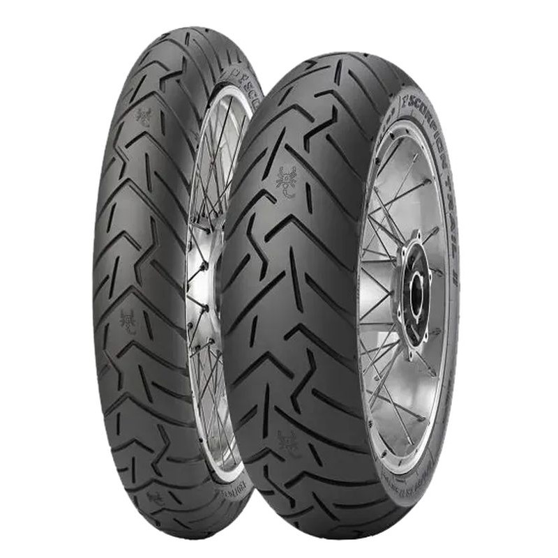 PIRELLI KOMPLET OPON (2802800/25) 120/70R19 SCORPION TRAIL II 60V TL M/C PRZÓD DOT 2025 + (2803200/25) 150/70R18 SCORPION TRAIL 