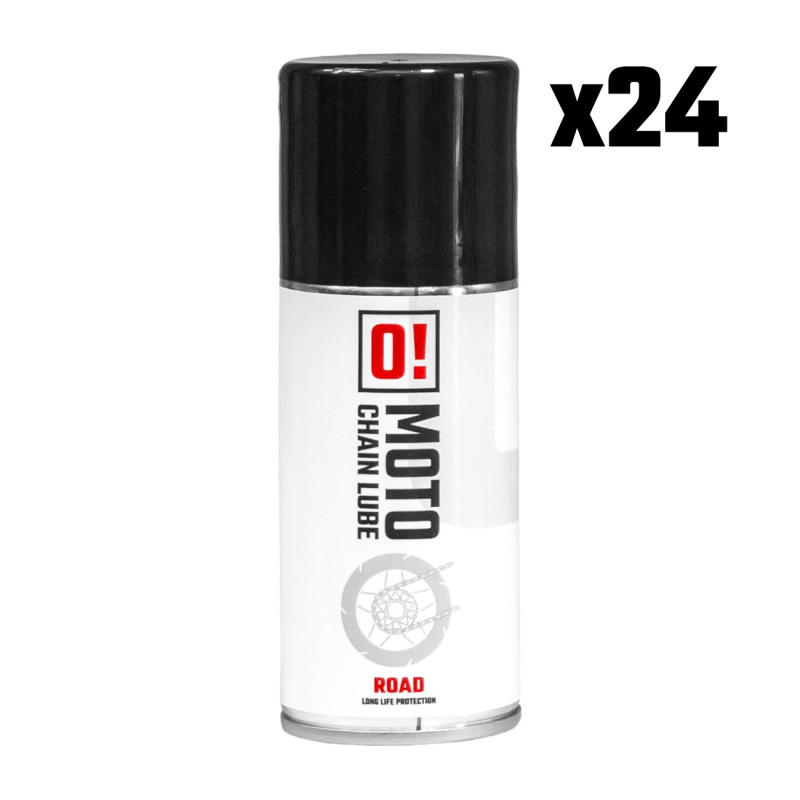 omoto zestaw 24 sztuki spray smar do łańcucha 150ml road o! chain lube (o!moto) (ole-042) (pakiet 24 sztuki)