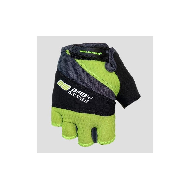 polednik rękawice / rękawiczki rowerowe / mtb (bez palców) model bs baby (dziecięce / kid / junior) kolor zielony fluo/czarny ro