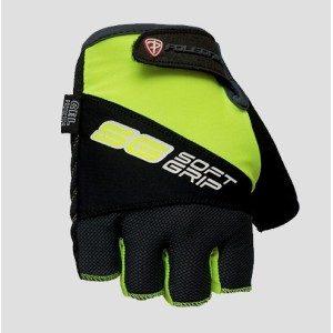 polednik rękawice / rękawiczki rowerowe / mtb (bez palców) model soft grip kolor żółty fluo rozmiar m