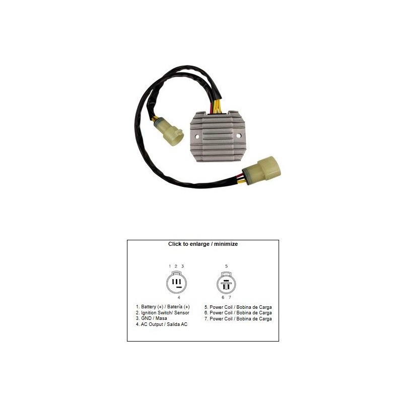 dze regulator napięcia kawasaki zx-6r 600 \'00-\'02; zx-6rr 600 \'03-\'04; zx-6r 636 \'03-\'04 (35a) (21066-1125)