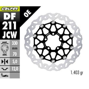 galfer tarcza hamulcowa przód kawasaki zx 10r se \'18-; zx 10rr ninja \'17- (floatech) (330x70x5mm)