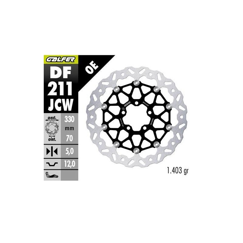 galfer tarcza hamulcowa przód kawasaki zx 10r se \'18-; zx 10rr ninja \'17- (floatech) (330x70x5mm)