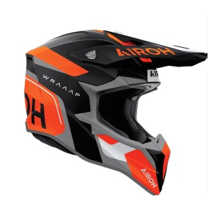 AIROH KASK CROSS / ENDURO / ATV / QUAD WRAAAP CONQUER KOLOR POMARAŃCZOWY/CZARNY/BIAŁY MAT ROZMIAR L