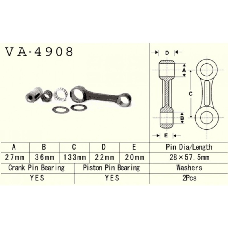VESRAH 2026/03 KORBOWÓD KAWASAKI JS 750 \'95-\'98, SXI / SS 750 \'95-\'98, STS 750 \'95-\'97 (SKUTER WODNY) (MADE IN JAPAN)