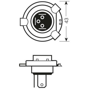 OSRAM ŻARÓWKA H4 12V 60/55W P43T ORIGINAL