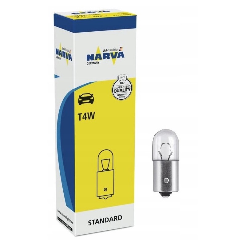 NARVA ŻARÓWKA T4W 12 4W BA9S (POSTOJÓWKA - ŚWIATŁO POSTOJOWE - POZYCYJNE)