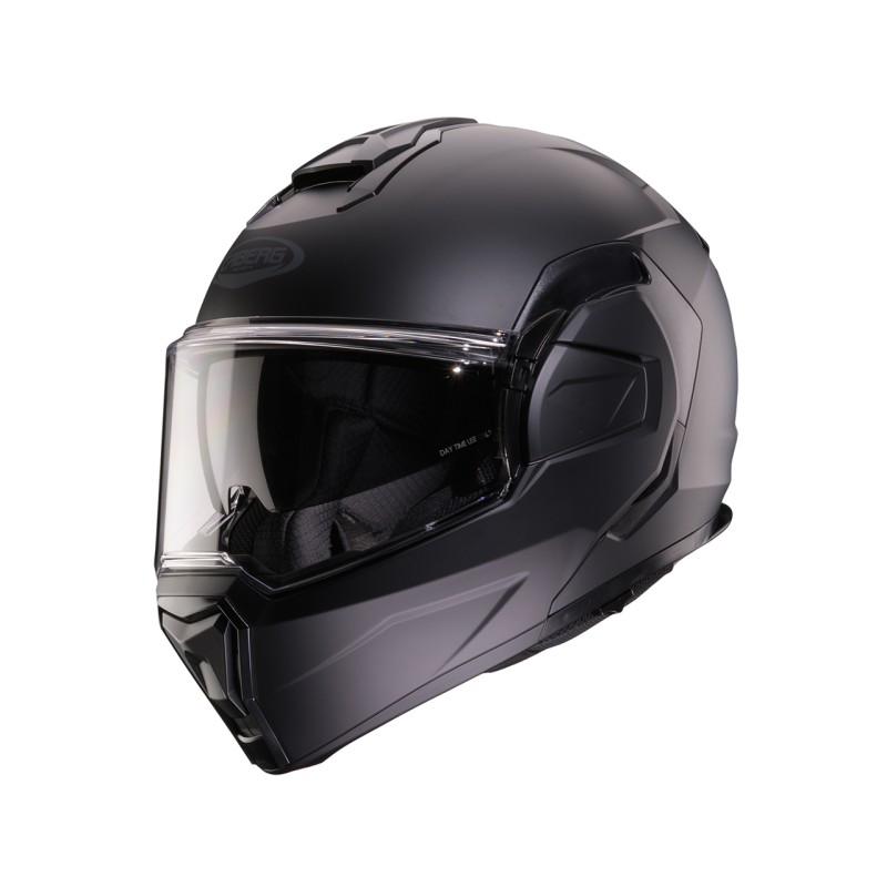 CABERG KASK SZCZĘKOWY FLIP-BACK (SZCZĘKA DO TYŁU) MODEL TRIP SOLID KOLOR CZARNY MAT ROZMIAR L (PINLOCK W ZESTAWIE)