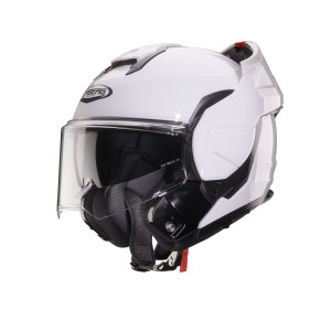 CABERG KASK SZCZĘKOWY FLIP-BACK (SZCZĘKA DO TYŁU) MODEL TRIP SOLID KOLOR BIAŁY POŁYSK ROZMIAR M (PINLOCK W ZESTAWIE)